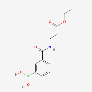 molecular formula C12H16BNO5 B1418409 Ethyl 3-(3-boronobenzamido)propanoate CAS No. 850567-28-1