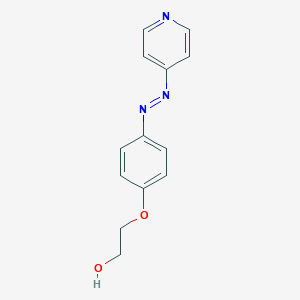 molecular formula C13H13N3O2 B14184126 2-{4-[(E)-(Pyridin-4-yl)diazenyl]phenoxy}ethan-1-ol CAS No. 924964-11-4