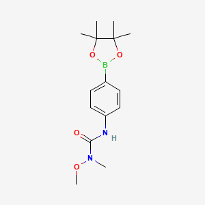 molecular formula C15H23BN2O4 B1418413 4-(3-Methoxy-3-methylureido)benzeneboronic acid, pinacol ester CAS No. 874297-84-4