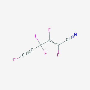 2,3,4,6-Tetrafluoro-4-iodohex-2-en-5-ynenitrile