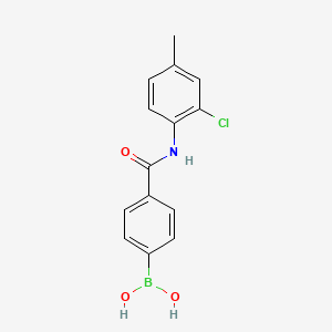 molecular formula C14H13BClNO3 B1418416 (4-((2-Chloro-4-methylphenyl)carbamoyl)phenyl)boronic acid CAS No. 913835-39-9