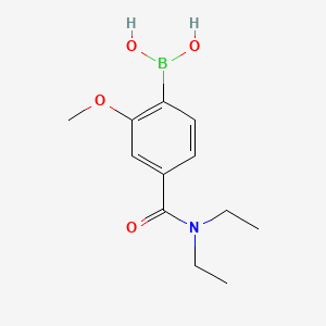 molecular formula C12H18BNO4 B1418417 (4-(二乙基氨基羰基)-2-甲氧基苯基)硼酸 CAS No. 913835-34-4