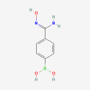 molecular formula C7H9BN2O3 B1418420 4-(N'-Hydroxycarbamimidoyl)phenylboronic acid CAS No. 913835-61-7