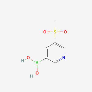 molecular formula C6H8BNO4S B1418422 5-(Methylsulphonyl)pyridine-3-boronic acid CAS No. 913836-01-8