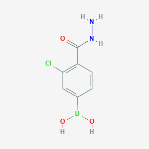 molecular formula C7H8BClN2O3 B1418432 (3-Chloro-4-(hydrazinecarbonyl)phenyl)boronic acid CAS No. 850589-37-6