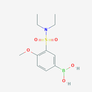 molecular formula C11H18BNO5S B1418435 (3-(N,N-二乙基磺酰氨基)-4-甲氧基苯基)硼酸 CAS No. 871333-03-8