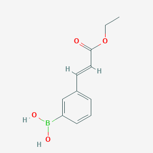 molecular formula C11H13BO4 B1418438 (E)-(3-(3-Ethoxy-3-oxoprop-1-en-1-yl)phenyl)boronic acid CAS No. 913835-51-5