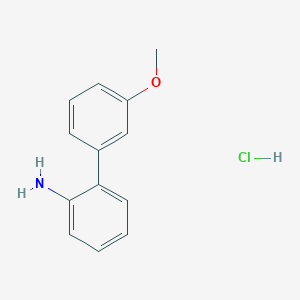 molecular formula C13H14ClNO B1418440 3'-Methoxy-[1,1'-biphenyl]-2-amine hydrochloride CAS No. 1082749-15-2