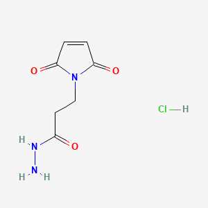 molecular formula C7H10ClN3O3 B1418443 3-(2,5-Dioxo-2,5-dihydro-1H-pyrrol-1-yl)propanehydrazide hydrochloride CAS No. 293298-33-6