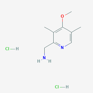 molecular formula C9H16Cl2N2O B1418444 (4-甲氧基-3,5-二甲基吡啶-2-基)甲胺二盐酸盐 CAS No. 1158207-20-5