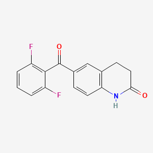 molecular formula C16H11F2NO2 B1418447 6-(2,6-Difluorobenzoyl)-1,2,3,4-tetrahydroquinolin-2-one CAS No. 1097107-50-0