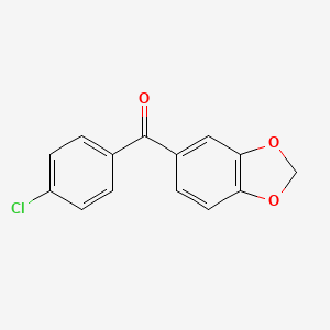 molecular formula C14H9ClO3 B1418448 5-(4-chlorobenzoyl)-2H-1,3-benzodioxole CAS No. 1096987-61-9