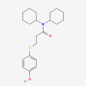 N,N-Dicyclohexyl-3-[(4-hydroxyphenyl)sulfanyl]propanamide