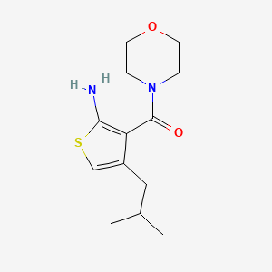 molecular formula C13H20N2O2S B1418450 4-(2-Methylpropyl)-3-(morpholine-4-carbonyl)thiophen-2-amine CAS No. 1099600-31-3