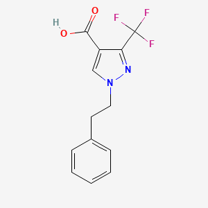 1H-Pyrazole-4-carboxylic acid, 1-(2-phenylethyl)-3-(trifluoromethyl)-