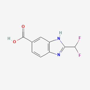 molecular formula C9H6F2N2O2 B1418451 2-(二氟甲基)-1H-1,3-苯并二唑-5-羧酸 CAS No. 1097804-95-9