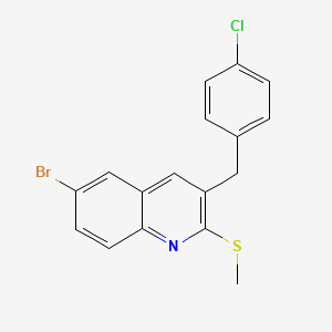 6-Bromo-3-[(4-chlorophenyl)methyl]-2-(methylsulfanyl)quinoline