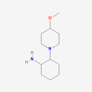 molecular formula C12H24N2O B1418452 2-(4-Methoxypiperidin-1-yl)cyclohexan-1-amine CAS No. 1096884-71-7