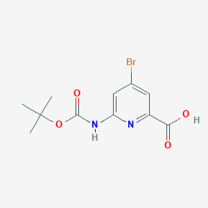 4-Bromo-6-tert-butoxycarbonylamino-pyridine-2-carboxylic acid