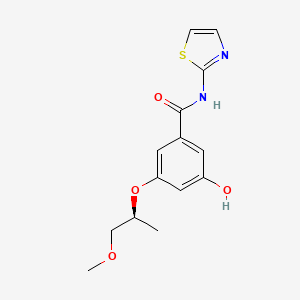 3-Hydroxy-5-{[(2S)-1-methoxypropan-2-yl]oxy}-N-(1,3-thiazol-2-yl)benzamide