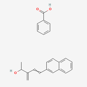 Benzoic acid;3-methylidene-5-naphthalen-2-ylpent-4-en-2-ol