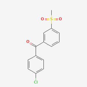 molecular formula C14H11ClO3S B1418457 (4-氯苯基)(3-甲磺酰基苯基)甲酮 CAS No. 1097140-03-8