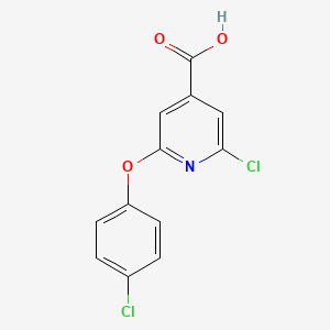 molecular formula C12H7Cl2NO3 B1418461 2-氯-6-(4-氯苯氧基)吡啶-4-羧酸 CAS No. 42521-19-7