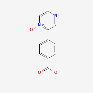 Methyl 4-(1-oxo-1lambda~5~-pyrazin-2-yl)benzoate