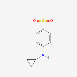 molecular formula C10H13NO2S B1418468 环丙基-(4-甲磺酰基-苯基)-胺 CAS No. 1156241-29-0