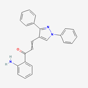 molecular formula C24H19N3O B14184699 1-(2-Aminophenyl)-3-(1,3-diphenyl-1H-pyrazol-4-yl)prop-2-en-1-one CAS No. 917980-77-9