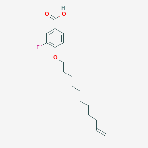 molecular formula C18H25FO3 B14184704 3-Fluoro-4-[(undec-10-en-1-yl)oxy]benzoic acid CAS No. 923971-76-0