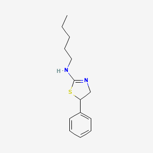 molecular formula C14H20N2S B1418474 N-戊基-5-苯基-4,5-二氢-1,3-噻唑-2-胺 CAS No. 1155612-86-4