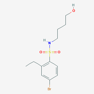 4-Bromo-2-ethyl-N-(4-hydroxybutyl)benzene-1-sulfonamide