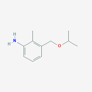 B1418481 2-Methyl-3-[(propan-2-yloxy)methyl]aniline CAS No. 1157090-24-8