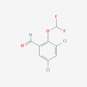 molecular formula C8H4Cl2F2O2 B1418482 3,5-Dichloro-2-(difluoromethoxy)benzaldehyde CAS No. 1153165-78-6