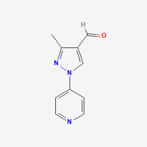 molecular formula C10H9N3O B1418484 3-甲基-1-(吡啶-4-基)-1H-吡唑-4-甲醛 CAS No. 1153043-06-1