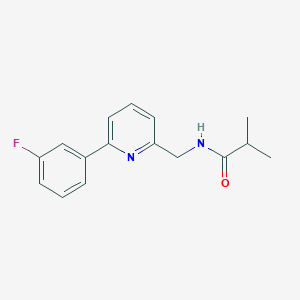 N-{[6-(3-Fluorophenyl)pyridin-2-yl]methyl}-2-methylpropanamide