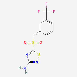 5-{[3-(Trifluoromethyl)phenyl]methanesulfonyl}-1,2,4-thiadiazol-3-amine