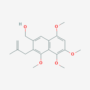 molecular formula C19H24O5 B14184850 2-Naphthalenemethanol, 4,5,6,8-tetramethoxy-3-(2-methyl-2-propenyl)- CAS No. 834867-12-8