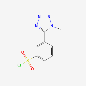 B1418486 3-(1-methyl-1H-1,2,3,4-tetrazol-5-yl)benzene-1-sulfonyl chloride CAS No. 1099660-66-8