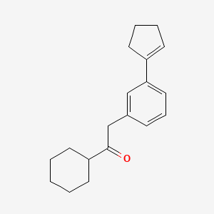 1-Cyclohexyl-2-[3-(cyclopent-1-en-1-yl)phenyl]ethan-1-one