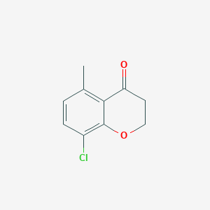 molecular formula C10H9ClO2 B1418489 8-氯-5-甲基-3,4-二氢-2H-1-苯并吡喃-4-酮 CAS No. 22406-37-7