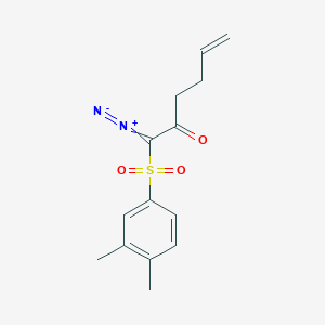 1-Diazonio-1-(3,4-dimethylbenzene-1-sulfonyl)hexa-1,5-dien-2-olate