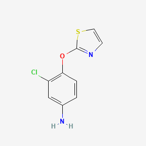 molecular formula C9H7ClN2OS B1418490 3-氯-4-(1,3-噻唑-2-氧基)苯胺 CAS No. 871021-06-6