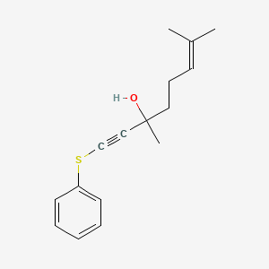 3,7-Dimethyl-1-(phenylsulfanyl)oct-6-EN-1-YN-3-OL