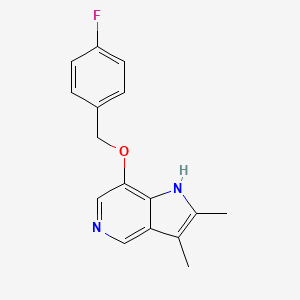 molecular formula C16H15FN2O B14184917 1H-Pyrrolo[3,2-c]pyridine, 7-[(4-fluorophenyl)methoxy]-2,3-dimethyl- CAS No. 878377-10-7