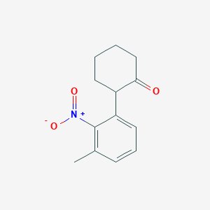 2-(3-Methyl-2-nitrophenyl)cyclohexan-1-one