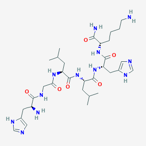 L-Histidylglycyl-L-leucyl-L-leucyl-L-histidyl-L-lysinamide