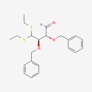 (2R,3R)-2,3-Bis(benzyloxy)-4,4-bis(ethylsulfanyl)butanal