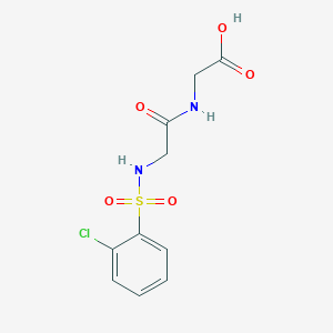 molecular formula C10H11ClN2O5S B1418499 2-[2-(2-氯苯磺酰胺)乙酰氨基]乙酸 CAS No. 1155505-13-7